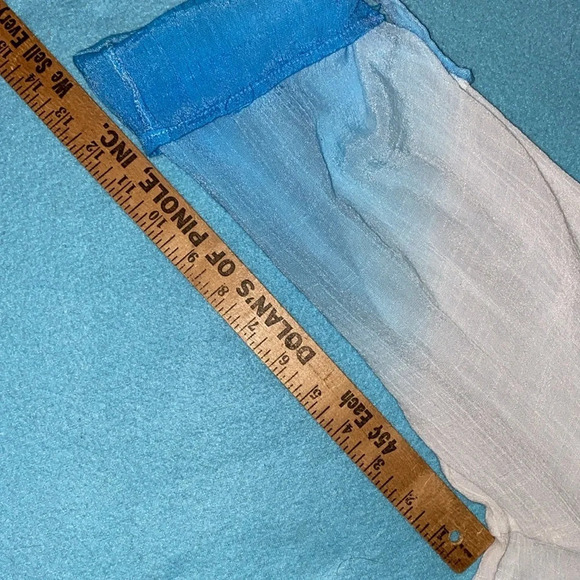 ZAC & RACHEL gauzy ombré tunic long sleeves semi sheer pockets v-neck size 2X - Picture 13 of 13